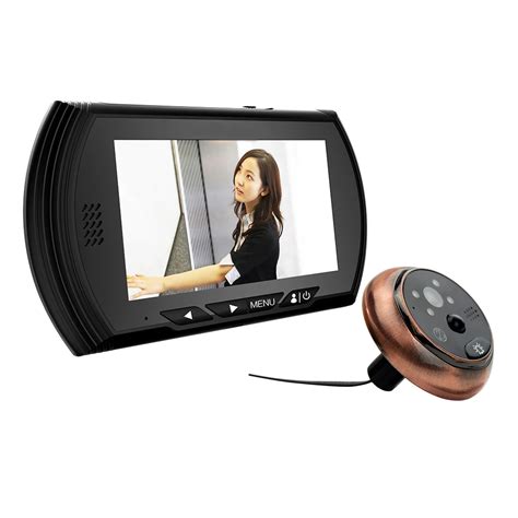 4.3inch digital door peephole camera 1.0Megapixels door camera PIR ...