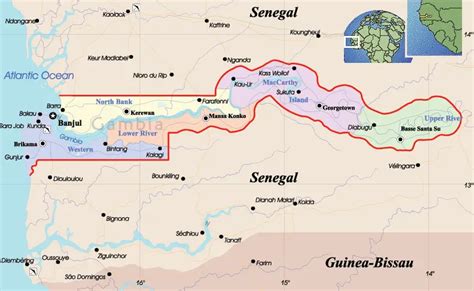 Gambia Political Map - MapSof.net