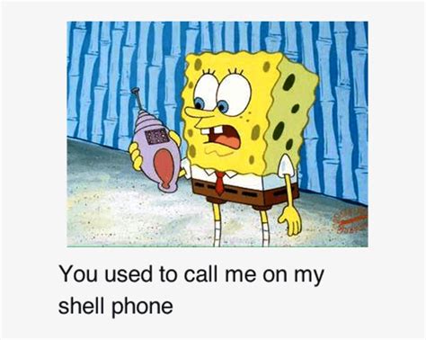 Download You Used To Call Me - Spongebob Phone Meme - HD Transparent PNG - NicePNG.com