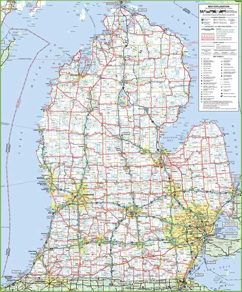 Printable Michigan Map With Cities