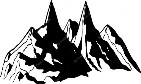 Premium Vector | Mountain silhouette vector illustration mountain tops logo