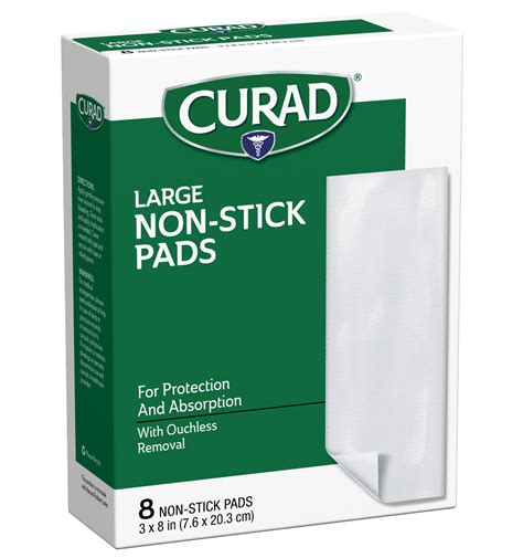 Large Non-Stick Pads, 8" x 3", 8 count | Curad Bandages Official Site