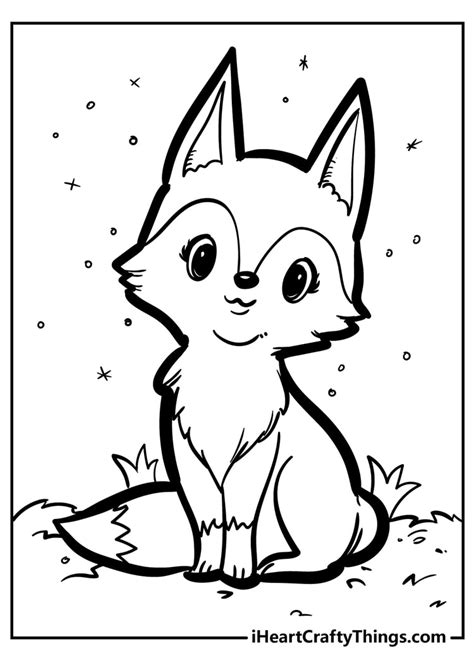 Cute Fox Coloring Sheets Printable Coloring Pages