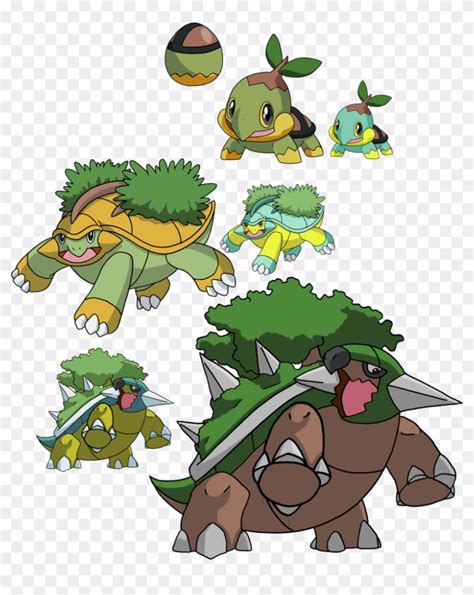 Pokemon Platinum Starters Evolution Guide Turtwig Evolutions - Pokemon Mega Evolution Turtwig ...