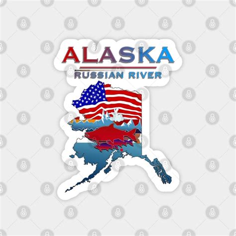 ALASKA Russian River II - Alaska Iliamna River - Magnet | TeePublic