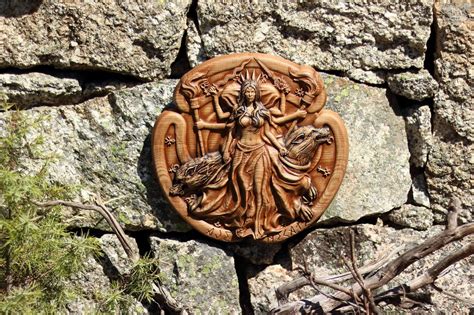 Hecate Statue Greek Mythology Art Wood Carving Panel | Etsy