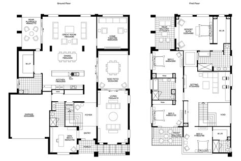 Floor Plan Of Two Storey Residential Building - floorplans.click