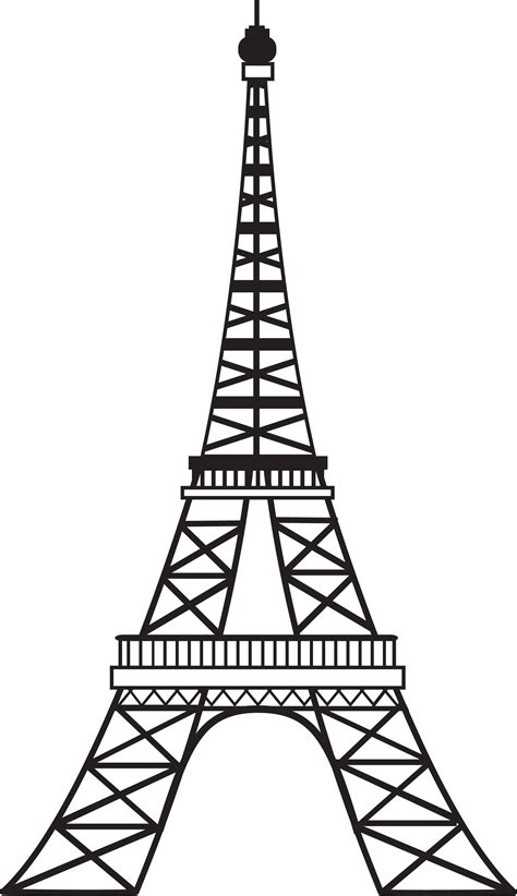 Eiffel Tower Line Drawing.PNG - ClipArt Best