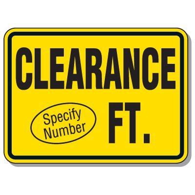 Semi-Custom Clearance Height Signs, Clearance Signs | Seton