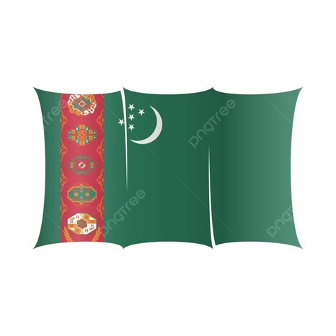 Turkmenistan Flag Vector, Turkmenistan, Flag, Turkmenistan Day PNG and ...