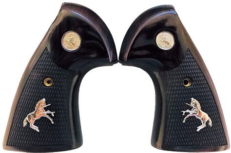 Factory Authorized Custom Colt Python Grips Rosewood Silver - Sporting Jack