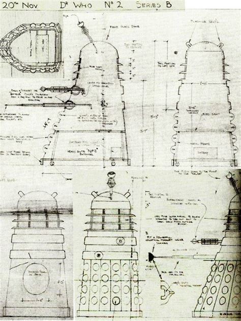 Ray Cusick's Original Dalek Designs for DOCTOR WHO « Film Sketchr