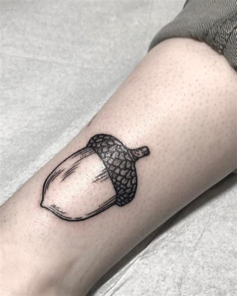 Black acorn tattoo - Tattoogrid.net