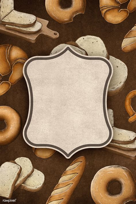 Hand drawn vintage baked bread badge | premium image by rawpixel.com #vector #vectoart # ...