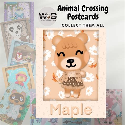 Maple ACNH Animal Crossing Postcards Fan Art Stationery - Etsy