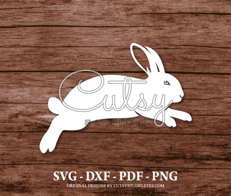 SVG Jumping Rabbit Silhouette Cut Files Designs, Clip Art, Paper, Craft, Laser, Cricut, Scan N ...