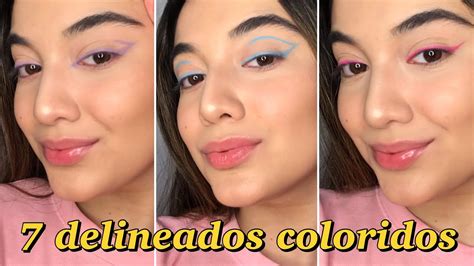 7 DELINEADOS COLORIDOS DIFERENTES - YouTube