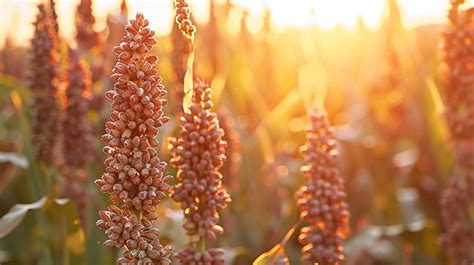 Close Up Sorghum In Field Agent Sunset Background, Agriculture, Asia, Cereal Background Image ...