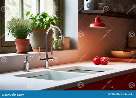 Water Tap in Kitchen Modern Design Stock Illustration - Illustration of design, basin: 287008949