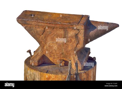 The anvil is a blacksmith's tool.Designed for steel forging Stock Photo - Alamy