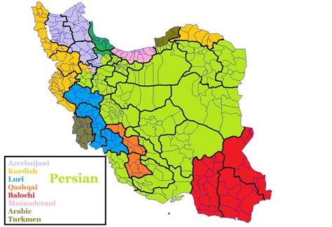 a map of pakistan with all the states colored in different colors and names on it