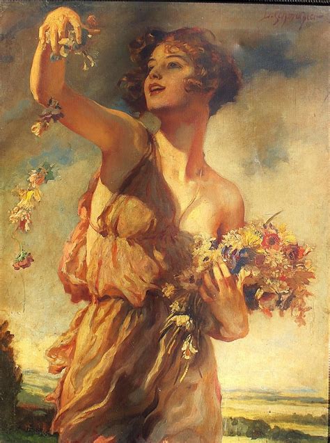 Leopold Schmutzler | Lady with flowers | Tutt'Art@