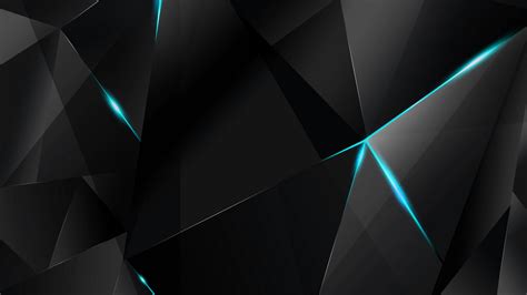 Wallpapers - Cyan Abstract Polygons (Black BG) by kaminohunter on DeviantArt