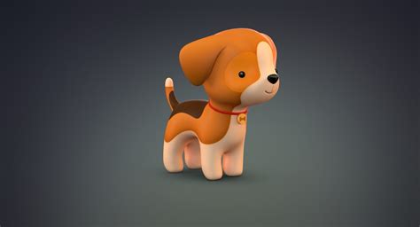 Cute cartoon dog 2 3D model - TurboSquid 1279763