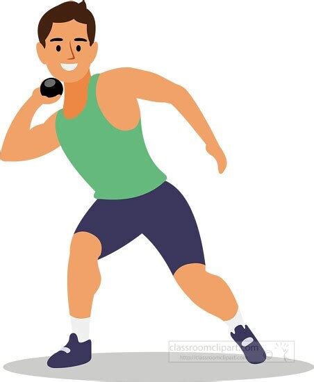 Track and Field Clipart-athlete throws shot a heavy object shot put track field clip art