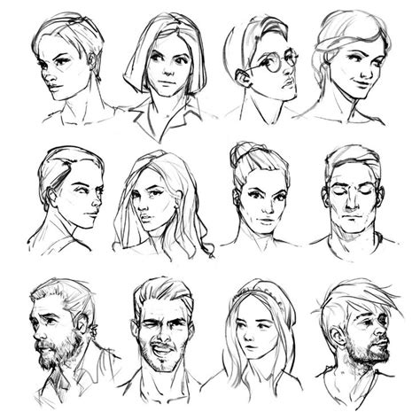 ArtStation - Faces_2, Joao Andias | Human face drawing, Face drawing ...