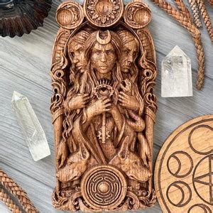 HECATE Goddess Statue, Hecate Triple Goddess , Greek Goddess, for Pagan Home Altar Kit, Wicca ...