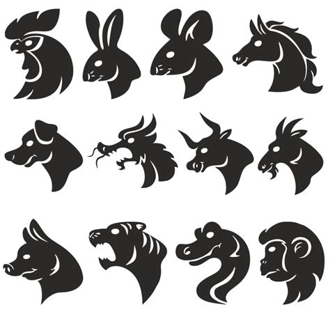 Animals Head Silhouettes Free DXF Vectors File | Vectors File