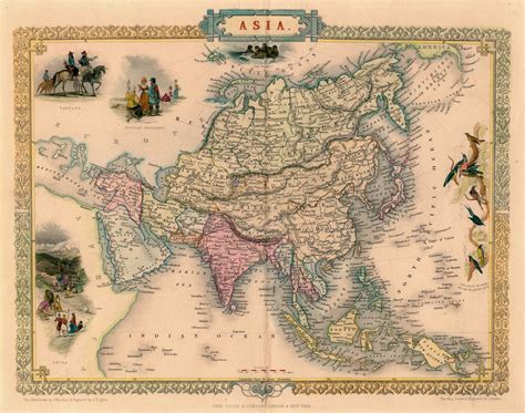 Old Map of Asia, Map of Asia, Asia Map, Vintage Map Print, Ancient Maps, Old Maps, Vintage Map ...