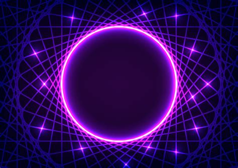 Abstract circle neon center spiral square purple wallpaper background ...