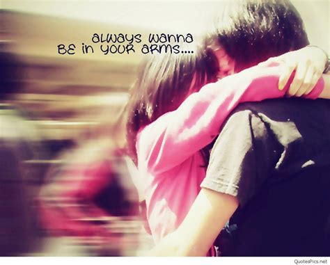 Cute Romantic Couples Hug With Quotes