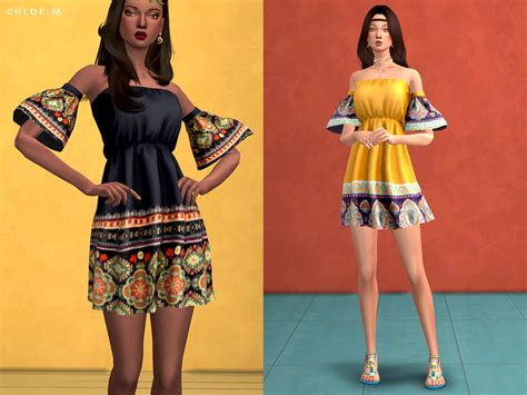 The Sims Resource - ChloeM-Boho style Dress