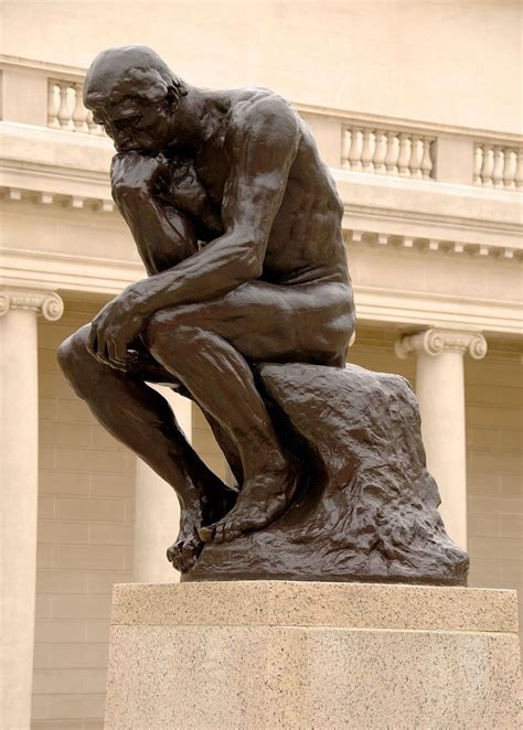 Bronze Sculpture The Thinker by Rodin Statue figurine figure French ...