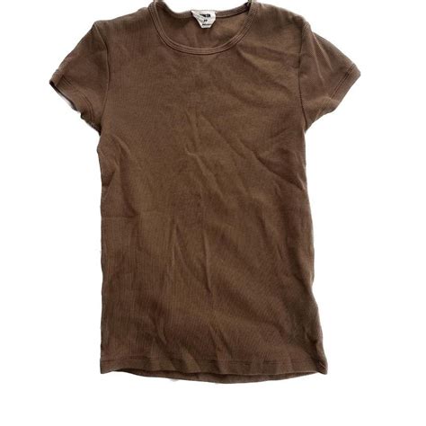 Brown fitted t-shirt from Cotton on! 🍄 #basic... - Depop