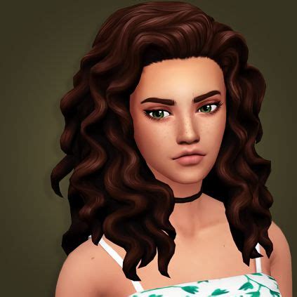 Sims 4 Maxis Match Wavy Hair Sims Maxis Match Hair - Haircut Ideas Medium Brown