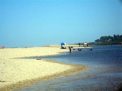 Mar e rio em Imbassaí - Picture of Imbassai Beach, Praia do Forte ...