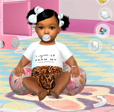 Infant Cheetah Outfit | Princess Barxbie | Sims 4 cc kids clothing, Sims 4 children, Sims baby