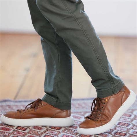 Sunset Sneaker | Men's Modern Leather Sneakers | Tan Leather