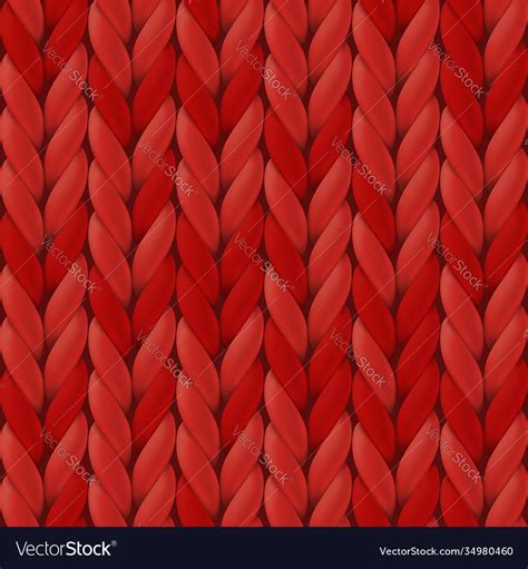 Realistic red knit texture seamless knitted Vector Image