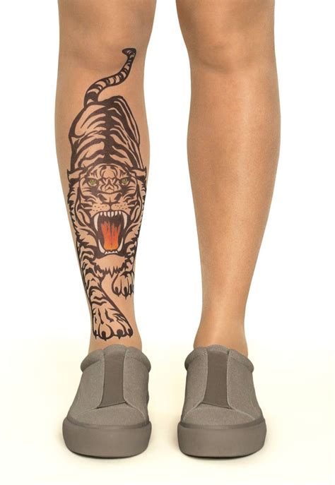 Hear Me Roar Tattoo Printed Tights & Pantyhose | Online Store – Stop ...