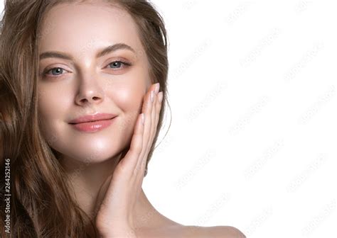 Beauty skin care woman natural makeup female model closeup Stock Photo | Adobe Stock