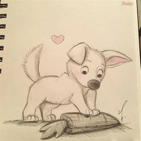 Puppy Love | Disney drawings sketches, Disney art drawings, Cartoon ...