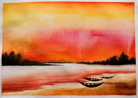 You won't Believe This.. 16+ Reasons for Sunset Landscape Easy Watercolor Paintings To Copy ...