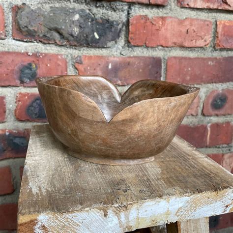 Hand Carved Wood Bowl, Decorative Wood Bowl - Etsy