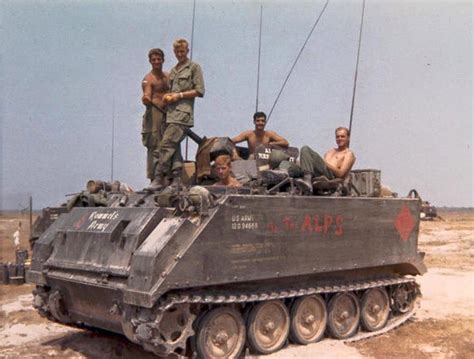 An M113 Armored Personnel Carrier most likely attached to the 5th Infantry Division, judging by ...