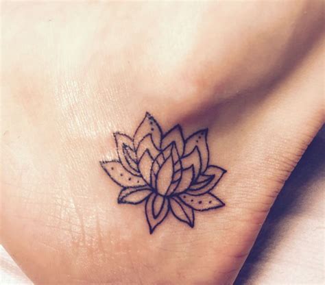 Lotus Flower Ankle Tattoo. Lotus Flower Tattoo Design, Flower Tattoo On Ankle, Ankle Tattoo ...